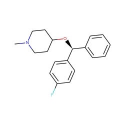 CN1CCC(O[C@@H](c2ccccc2)c2ccc(F)cc2)CC1 ZINC000028528276