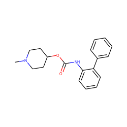 CN1CCC(OC(=O)Nc2ccccc2-c2ccccc2)CC1 ZINC000066076635