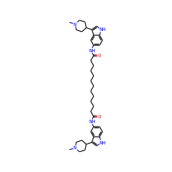 CN1CCC(c2c[nH]c3ccc(NC(=O)CCCCCCCCCCCC(=O)Nc4ccc5[nH]cc(C6CCN(C)CC6)c5c4)cc23)CC1 ZINC000049776277