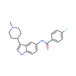 CN1CCC(c2c[nH]c3ccc(NC(=O)c4ccc(F)cc4)cc23)CC1 ZINC000001488294