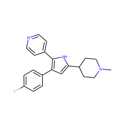 CN1CCC(c2cc(-c3ccc(F)cc3)c(-c3ccncc3)[nH]2)CC1 ZINC000000017178