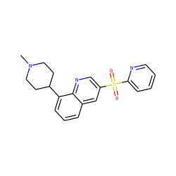 CN1CCC(c2cccc3cc(S(=O)(=O)c4ccccn4)cnc23)CC1 ZINC000169341659