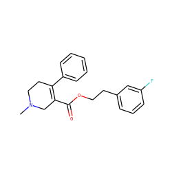 CN1CCC(c2ccccc2)=C(C(=O)OCCc2cccc(F)c2)C1 ZINC000095593015