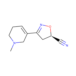 CN1CCC=C(C2=NO[C@@H](C#N)C2)C1 ZINC000299860629