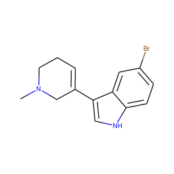 CN1CCC=C(c2c[nH]c3ccc(Br)cc23)C1 ZINC000026743878