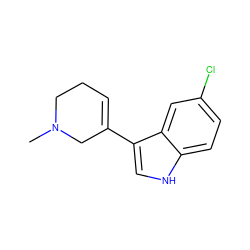 CN1CCC=C(c2c[nH]c3ccc(Cl)cc23)C1 ZINC000026744581