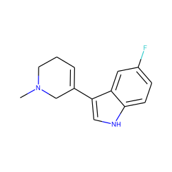 CN1CCC=C(c2c[nH]c3ccc(F)cc23)C1 ZINC000026745035