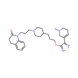 CN1CCC=C(c2nsnc2OCCCC2CCN(CCCN3C(=O)CCc4ccccc43)CC2)C1 ZINC000299838684