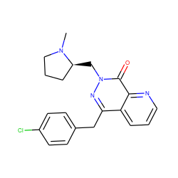 CN1CCC[C@@H]1Cn1nc(Cc2ccc(Cl)cc2)c2cccnc2c1=O ZINC000095558823