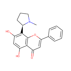 CN1CCC[C@@H]1c1c(O)cc(O)c2c(=O)cc(-c3ccccc3)oc12 ZINC000030727164