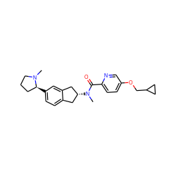 CN1CCC[C@@H]1c1ccc2c(c1)C[C@H](N(C)C(=O)c1ccc(OCC3CC3)cn1)C2 ZINC000096174242