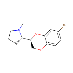 CN1CCC[C@H]1[C@@H]1COc2ccc(Br)cc2O1 ZINC000073158195