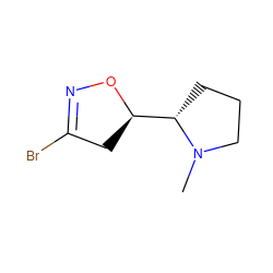 CN1CCC[C@H]1[C@H]1CC(Br)=NO1 ZINC000066260015