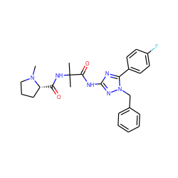 CN1CCC[C@H]1C(=O)NC(C)(C)C(=O)Nc1nc(-c2ccc(F)cc2)n(Cc2ccccc2)n1 ZINC000118716928