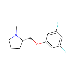 CN1CCC[C@H]1COc1cc(F)cc(F)c1 ZINC000026389698