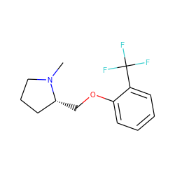 CN1CCC[C@H]1COc1ccccc1C(F)(F)F ZINC000026380125