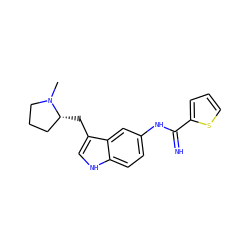 CN1CCC[C@H]1Cc1c[nH]c2ccc(NC(=N)c3cccs3)cc12 ZINC000034806125