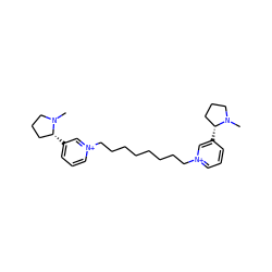 CN1CCC[C@H]1c1ccc[n+](CCCCCCCC[n+]2cccc([C@@H]3CCCN3C)c2)c1 ZINC000013859941