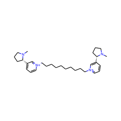 CN1CCC[C@H]1c1ccc[n+](CCCCCCCCCC[n+]2cccc([C@@H]3CCCN3C)c2)c1 ZINC000013859943