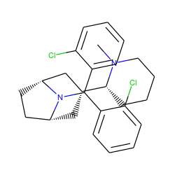 CN1CCCC[C@@H]1[C@@H]1C[C@@H]2CC[C@H](C1)N2C(c1ccccc1Cl)c1ccccc1Cl ZINC000103232163