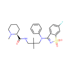 CN1CCCC[C@H]1C(=O)NCC(C)(C)CN(C1=NS(=O)(=O)c2cc(F)ccc21)c1ccccc1 ZINC000064548685