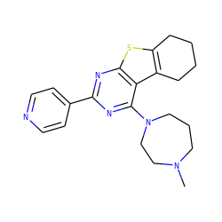 CN1CCCN(c2nc(-c3ccncc3)nc3sc4c(c23)CCCC4)CC1 ZINC000223685196