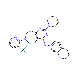 CN1CCCc2ccc(Nc3nc(N4CCCCC4)nc4c3CCN(c3ncccc3C(F)(F)F)CC4)cc21 ZINC000144982737