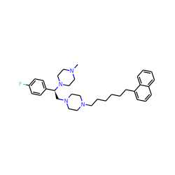 CN1CCN([C@@H](CN2CCN(CCCCCCc3cccc4ccccc34)CC2)c2ccc(F)cc2)CC1 ZINC000028646115