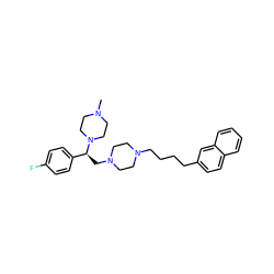 CN1CCN([C@@H](CN2CCN(CCCCc3ccc4ccccc4c3)CC2)c2ccc(F)cc2)CC1 ZINC000028646136