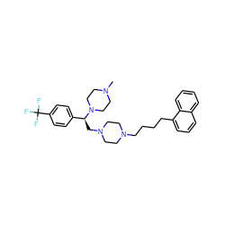 CN1CCN([C@@H](CN2CCN(CCCCc3cccc4ccccc34)CC2)c2ccc(C(F)(F)F)cc2)CC1 ZINC000028646228