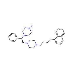 CN1CCN([C@@H](CN2CCN(CCCCc3cccc4ccccc34)CC2)c2ccccc2)CC1 ZINC000028646180