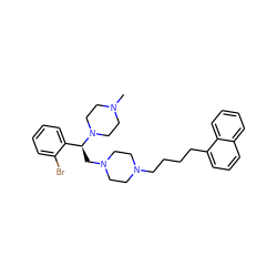 CN1CCN([C@@H](CN2CCN(CCCCc3cccc4ccccc34)CC2)c2ccccc2Br)CC1 ZINC000028646198