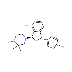 CN1CCN([C@@H]2C[C@@H](c3ccc(F)cc3)c3cccc(F)c32)CC1(C)C ZINC000022938076