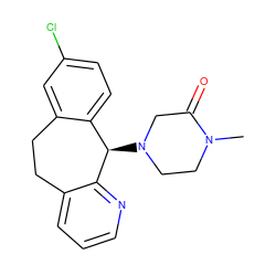 CN1CCN([C@@H]2c3ccc(Cl)cc3CCc3cccnc32)CC1=O ZINC000027096497