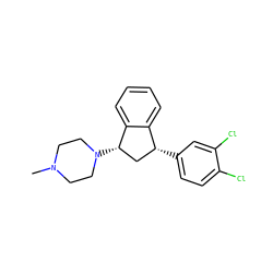 CN1CCN([C@H]2C[C@@H](c3ccc(Cl)c(Cl)c3)c3ccccc32)CC1 ZINC000022036010