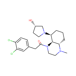 CN1CCN(C(=O)Cc2ccc(Cl)c(Cl)c2)[C@@H]2[C@@H]1CCC[C@@H]2N1CC[C@H](O)C1 ZINC000299825849