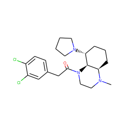 CN1CCN(C(=O)Cc2ccc(Cl)c(Cl)c2)[C@@H]2[C@H]1CCC[C@H]2N1CCCC1 ZINC000145297496