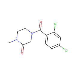 CN1CCN(C(=O)c2ccc(Cl)cc2Cl)CC1=O ZINC000059282941