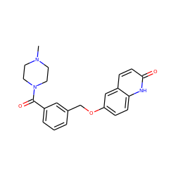 CN1CCN(C(=O)c2cccc(COc3ccc4[nH]c(=O)ccc4c3)c2)CC1 ZINC000045339033