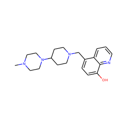 CN1CCN(C2CCN(Cc3ccc(O)c4ncccc34)CC2)CC1 ZINC000036380691