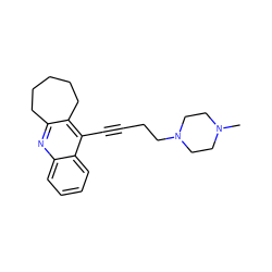 CN1CCN(CCC#Cc2c3c(nc4ccccc24)CCCCC3)CC1 ZINC000022930433