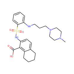 CN1CCN(CCCNc2ccccc2S(=O)(=O)Nc2ccc3c(c2C(=O)O)CCCC3)CC1 ZINC000023359375