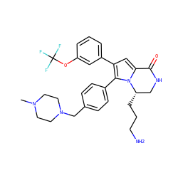 CN1CCN(Cc2ccc(-c3c(-c4cccc(OC(F)(F)F)c4)cc4n3[C@@H](CCCN)CNC4=O)cc2)CC1 ZINC000207244896