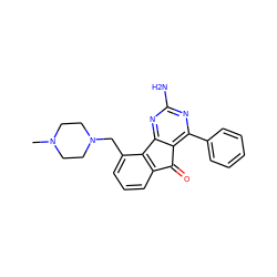 CN1CCN(Cc2cccc3c2-c2nc(N)nc(-c4ccccc4)c2C3=O)CC1 ZINC000049055019