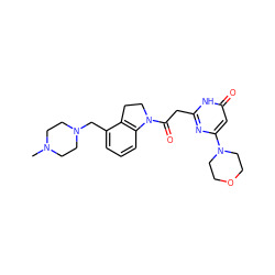 CN1CCN(Cc2cccc3c2CCN3C(=O)Cc2nc(N3CCOCC3)cc(=O)[nH]2)CC1 ZINC000103262545