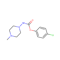 CN1CCN(NC(=O)Oc2ccc(Cl)cc2)CC1 ZINC000029467432