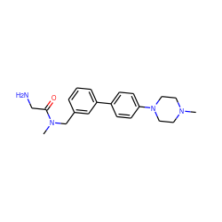 CN1CCN(c2ccc(-c3cccc(CN(C)C(=O)CN)c3)cc2)CC1 ZINC000142329810