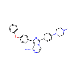 CN1CCN(c2ccc(-c3nc(-c4ccc(Oc5ccccc5)cc4)c4c(N)nccn34)cc2)CC1 ZINC000096168196