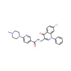 CN1CCN(c2ccc(C(=O)NCc3cn(-c4ccccc4)c4cc(Cl)ccc4c3=O)cn2)CC1 ZINC000096170180