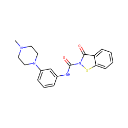 CN1CCN(c2cccc(NC(=O)n3sc4ccccc4c3=O)c2)CC1 ZINC000169311123